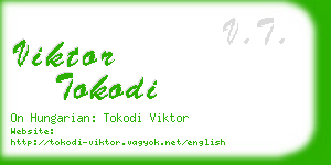 viktor tokodi business card